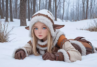 КДПВ сгенерирована по запросу «(yard) is (sequel) in winter fantasy style, detailed eyes»