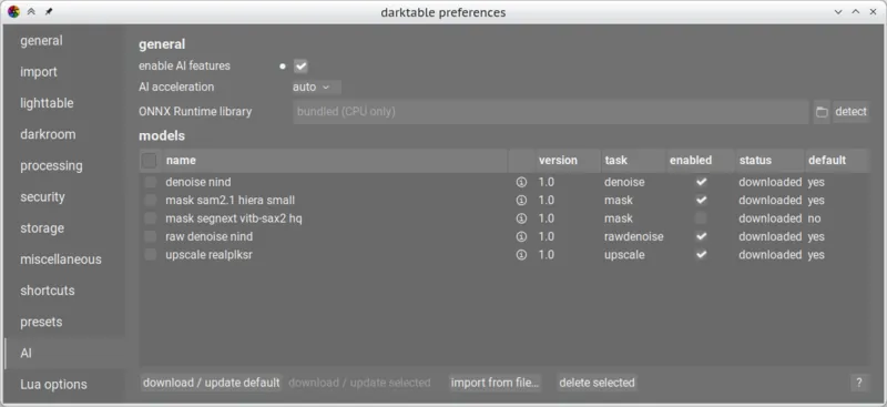 Скриншот настроек