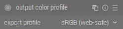 Модуль «output color profile»