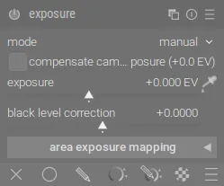 Модуль «exposure» / ручной режим